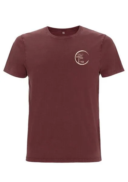 Life-Tree Life-Tree Shirt aus Biobaumwolle mit Brustmotiv für Herren "Circle", Rot, – Produktbild 4 von 4