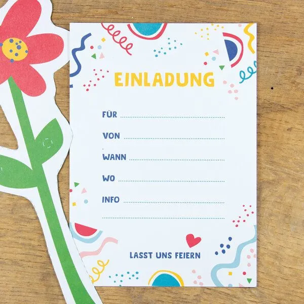 Bow & Hummingbird Bow & Hummingbird Postkarte "Einladung" aus Recyclingpapier – Produktbild 1 von 2