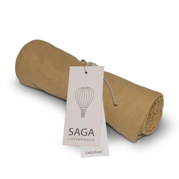 Saga Copenhagen Saga Copenhagen Windeltuch aus Bio Baumwolle Musselin 70×70 cm, Honey, – Produktbild 1 von 4