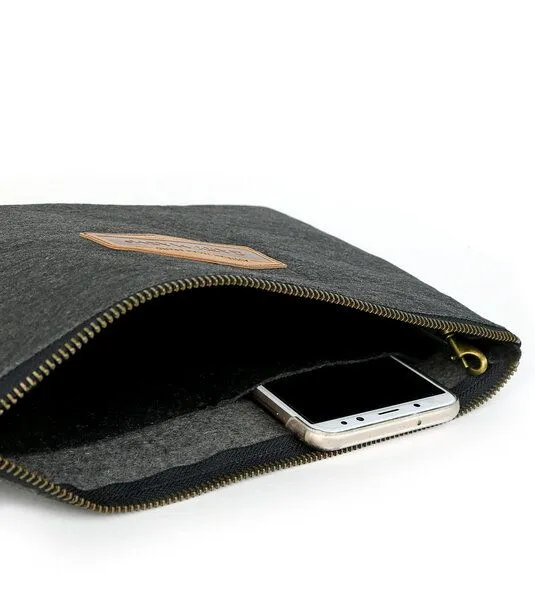 Gary Mash GARY MASH Piñatex® Clutch Handtasche schwarz, Schwarz, – Produktbild 4 von 4