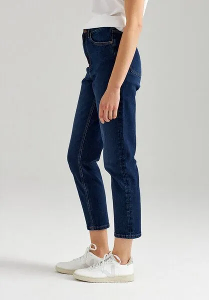 THOKKTHOKK ThokkThokk Damen Mom Cropped Jeans aus Biobaumwoll-Mix, Indigo (blau), – Produktbild 3 von 7