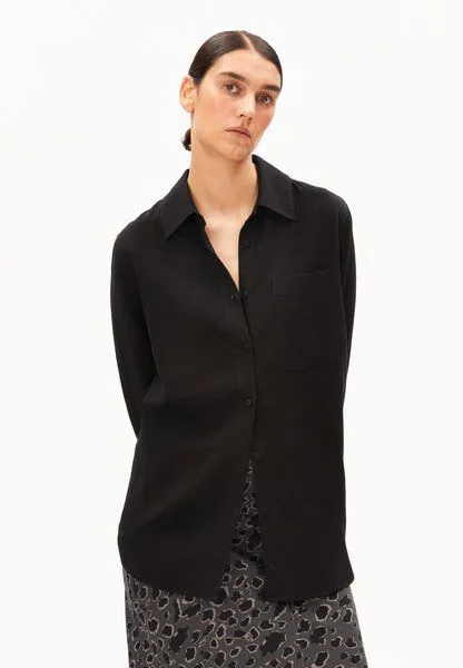 ARMEDANGELS ARMEDANGELS LINEN BLEND Damen Bluse aus Leinen-Mix, Black, – Produktbild 1 von 4