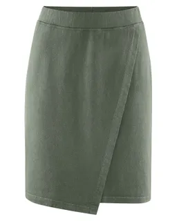 HempAge Hempage Damen vegan Wickelrock Moosgrün – Produktbild 1 von 1