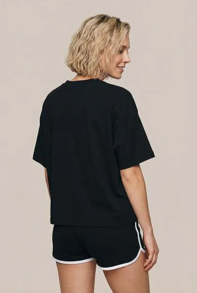 THE FACE OF ELEMENTS The Face of Elements Bold - Relaxed Boxy Fit T-Shirt aus Bio-Baumwolle, Black (schwarz), – Produktbild 3 von 3