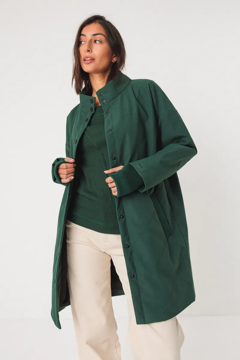 SKFK SKFK Damen vegan Mantel Brigita Grün, Grün, – Produktbild 1 von 3