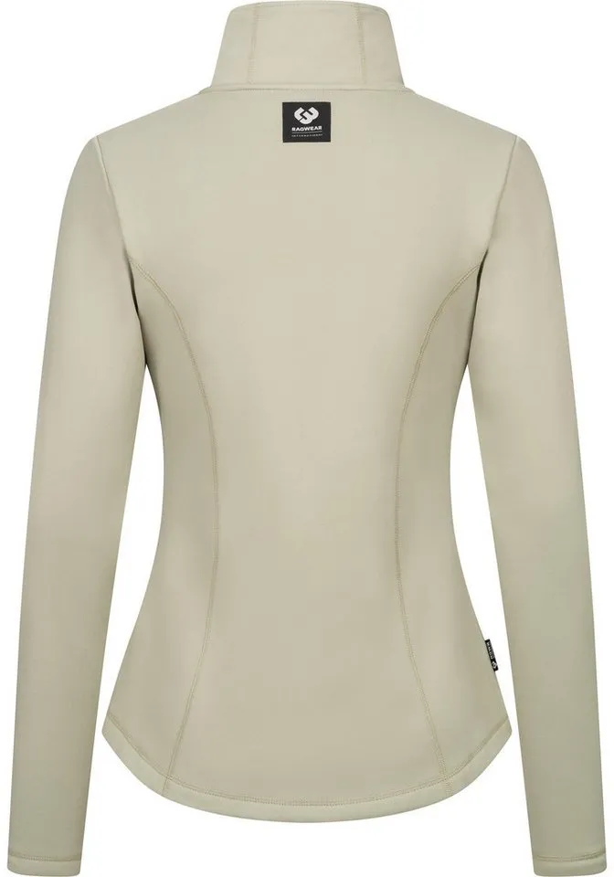 ragwear ragwear Sweatjacke Saskie Modische Damen Kapuzenjacke mit kuschlig weichem Innenfutter, Gelb|grün, – Produktbild 4 von 5