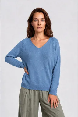 RAVENS VIEW IBIZA RAVENS VIEW IBIZA Damen vegan Pullover Lana Knit Maui Blau – Produktbild 1 von 1