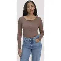 hessnatur hessnatur Softrib Streifen Henley Fitted aus Bio-Baumwolle und TENCEL Modal, Rosé, – Produktbild 1 von 1