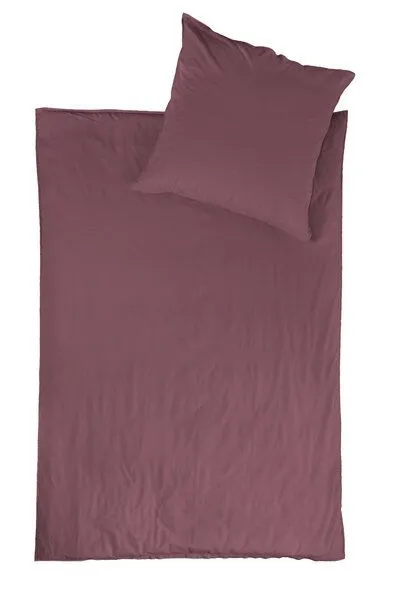 jilda-tex jilda-tex Bettwäsche 100% Bio-Baumwolle 135x200cm / 155x220cm 200x200cm, Mauve, – Produktbild 1 von 4