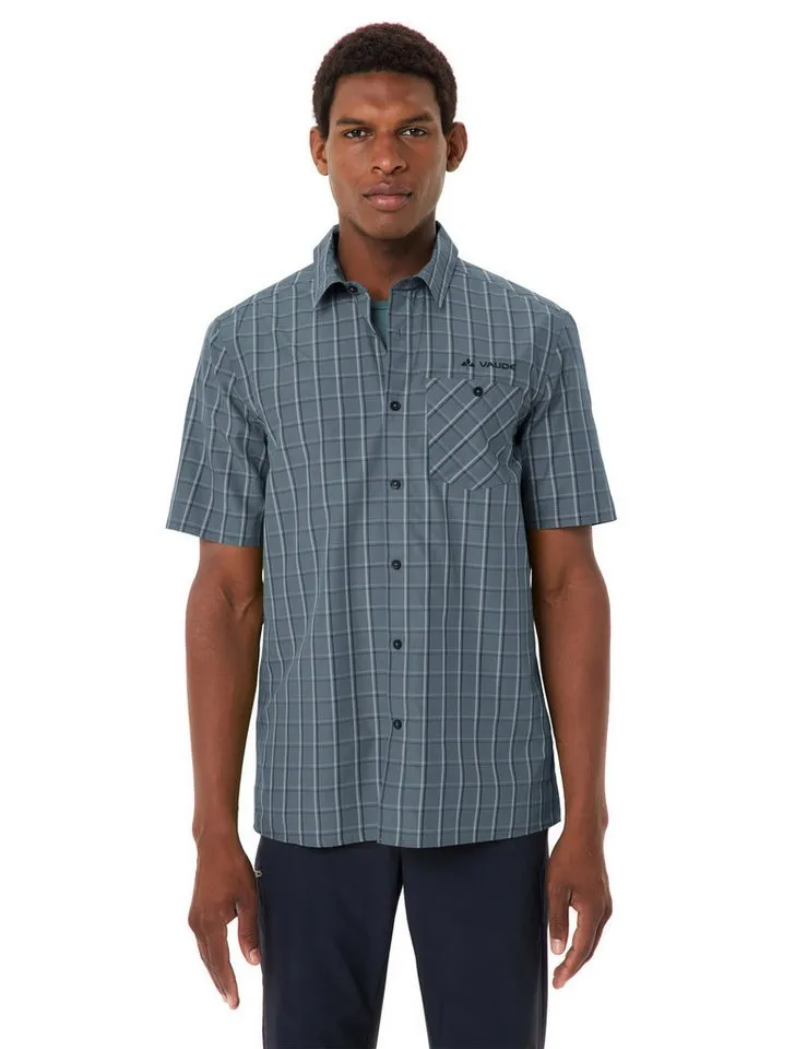 Vaude Vaude Kurzarmhemd MEN'S ALBSTEIG SHIRT III Kurzarm, aus Lyocell und Polyester, mit Knopfleiste, Heron, – Produktbild 1 von 4