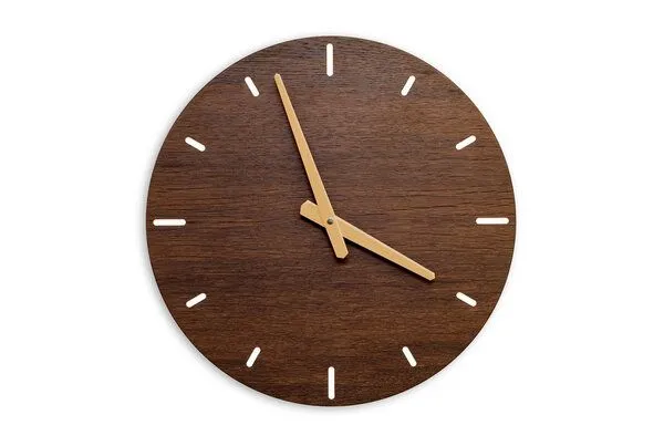 klotzaufklotz klotzaufklotz Wanduhr Furnier, Gold, – Produktbild 3 von 4