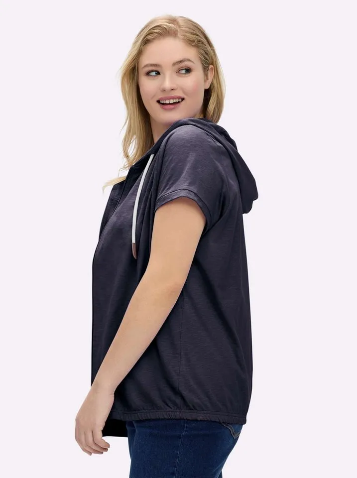 Witt Witt Shirtjacke Sweatjacke Kurzarm, Blau, – Produktbild 3 von 5