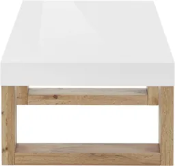 OTTO home Couchtisch Solid, hochglanzfarbener weißer Tischplatte, in zwei unterschiedlichen Größen – Produktbild 1 von 1