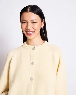 JAN N JUNE JAN N JUNE RELAXED CREWNECK CARDIGAN SIVIA GOTS – Produktbild 1 von 1