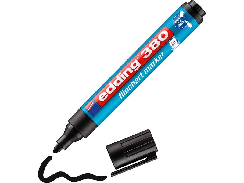 Edding Edding Flipchartmarker "380" Rundspitze, Schwarz, – Produktbild 2 von 3