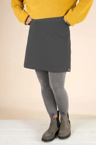 La Gitana La Gitana A-Linien Rock aus Bio Sweat "Auria", Graphitgrau, – Produktbild 4 von 4