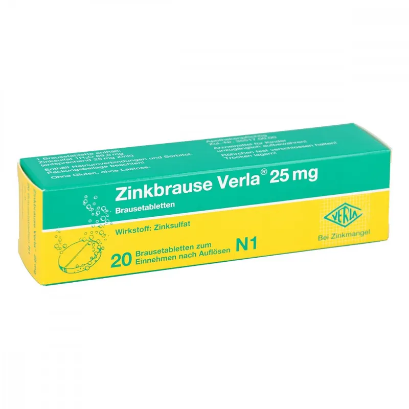 Zink Verla Zink Verla Zinkbrause Verla 25mg – Produktbild 3 von 3