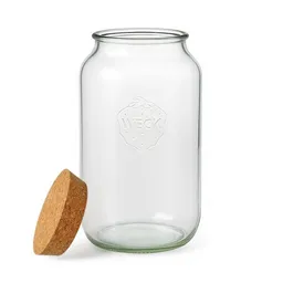 mikken mikken Weck Vorratsglas mit Korken 3 Liter inkl. Beschriftungsetikett – Produktbild 1 von 1