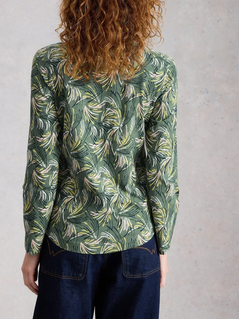 White Stuff Jerseybluse Annie - 40, Grün print, – Produktbild 4 von 4