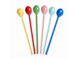 RICE RICE Dessertlöffel Latte Löffel Set 6er bunt lang für Kaffee & Dessert (6 Stück) – Produktbild 1 von 1
