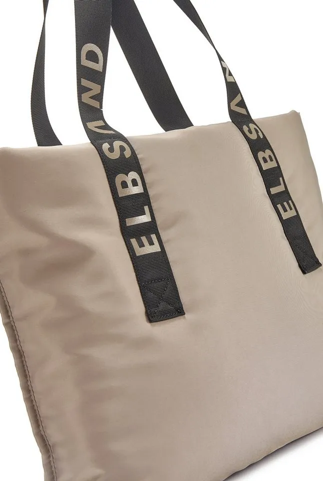 Elbsand Elbsand Shopper Schultertasche, Saunatasche, Wellnesstasche, Einkaufstasche, Badetasche, Strandtasche, Henkeltasche aus weichem Material VEGAN, Beige, – Produktbild 5 von 5