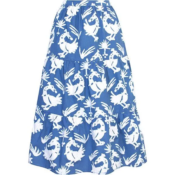 Global Mamas Global Mamas Bio Rock - TIERED, Sankofa (blau), – Produktbild 1 von 4