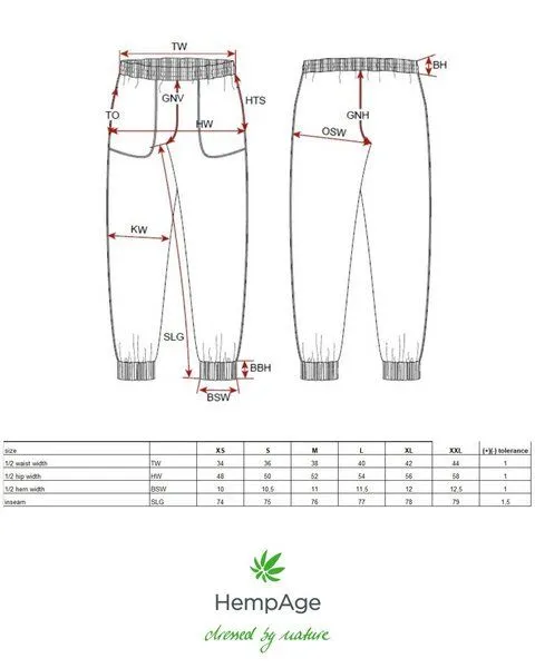 HempAge HempAge Damen Yoga Jogginghose Hanf/Bio-Baumwolle, Navy, – Produktbild 4 von 4