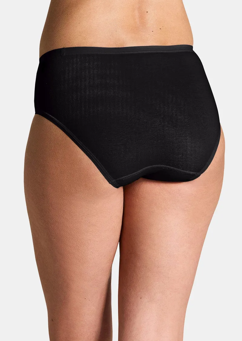 Triumph Baumwoll-Taillenslip mit Elasthan im 2er-Pack - schwarz - Gr. 42 von Goldner Fashion, Schwarz, – Produktbild 2 von 3