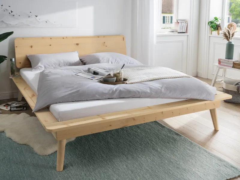 allnatura Massivholzbett "Zanira" 180x200 cm, Wildeiche geölt/gewachst, – Produktbild 2 von 2