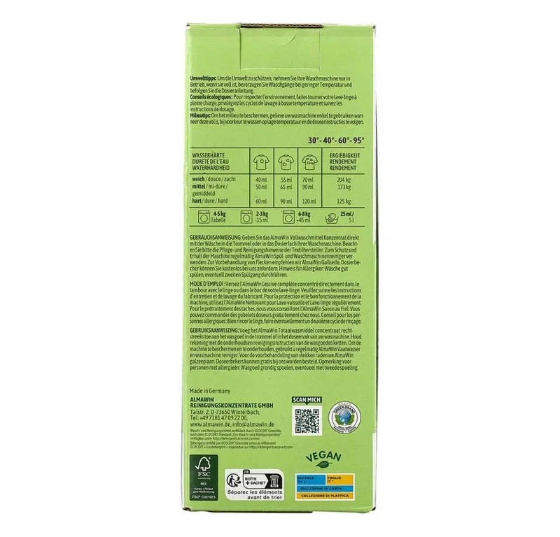 AlmaWin AlmaWin Vollwaschmittel - Pulver 2Kg Vollwaschmittel – Produktbild 2 von 4