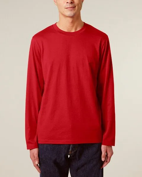 YTWOO YTWOO 3er Pack Unisex Basic Langarmshirts aus Bio-Baumwolle | Longsleeve | verschiedene Farbkombi | Mehrfachpack, Blau-rot-weiß, – Produktbild 3 von 3