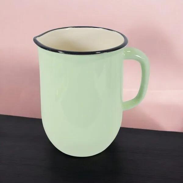 Moogoo Creative Africa Moogoo Creative Africa Karaffe 2,5 Liter | Emaille | hergestellt in der Ukraine | Fair Trade for Peace, Mint coolness, – Produktbild 1 von 3
