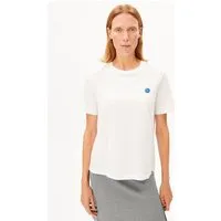 ARMEDANGELS ARMEDANGELS LUALAA EMBRO Damen T-Shirt aus Bio-Baumwolle, White, – Produktbild 1 von 1