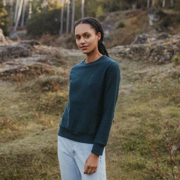 NORDLICHT NORDLICHT Sweater Sanna aus 100% Bio-Baumwolle, Grün, – Produktbild 1 von 4