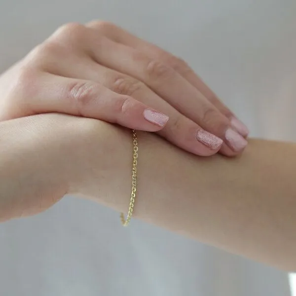 BELLYBIRD Jewellery BELLYBIRD Jewellery Armband - Anker diamantiert, 333 Gold, 18,5cm lang, Gold, – Produktbild 3 von 4