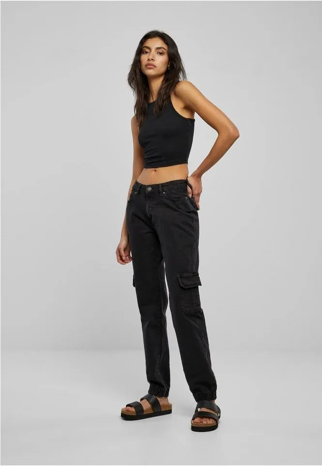 Urban Classics Urban Classics Cargohose Organic Stretch Denim Cargo, Schwarz, – Produktbild 5 von 5