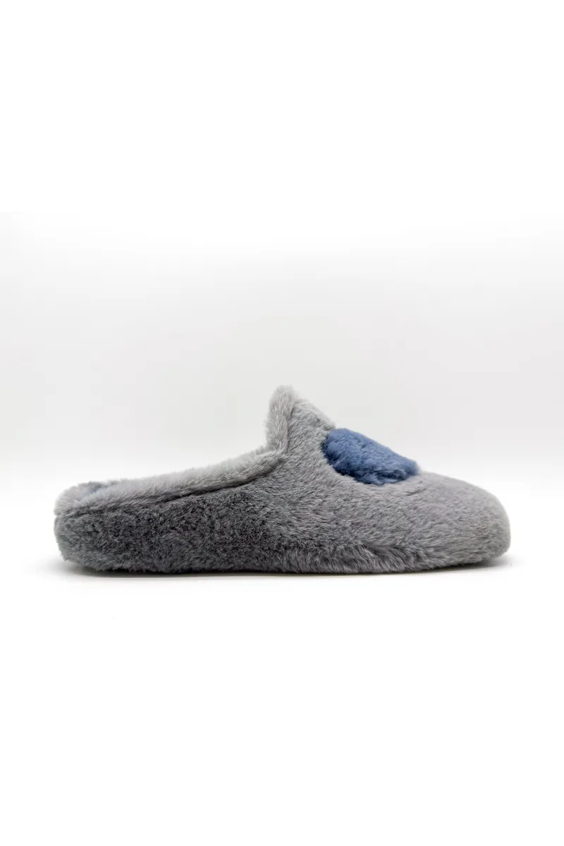 thies thies Damen vegan Hausschuhe Rec Heart Grau, Grau, – Produktbild 1 von 2