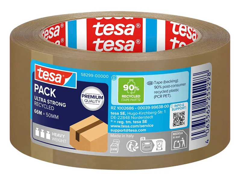 Tesa Tesa Packband "ULTRA STRONG" 66 m x 50 mm, Chamois, – Produktbild 1 von 3
