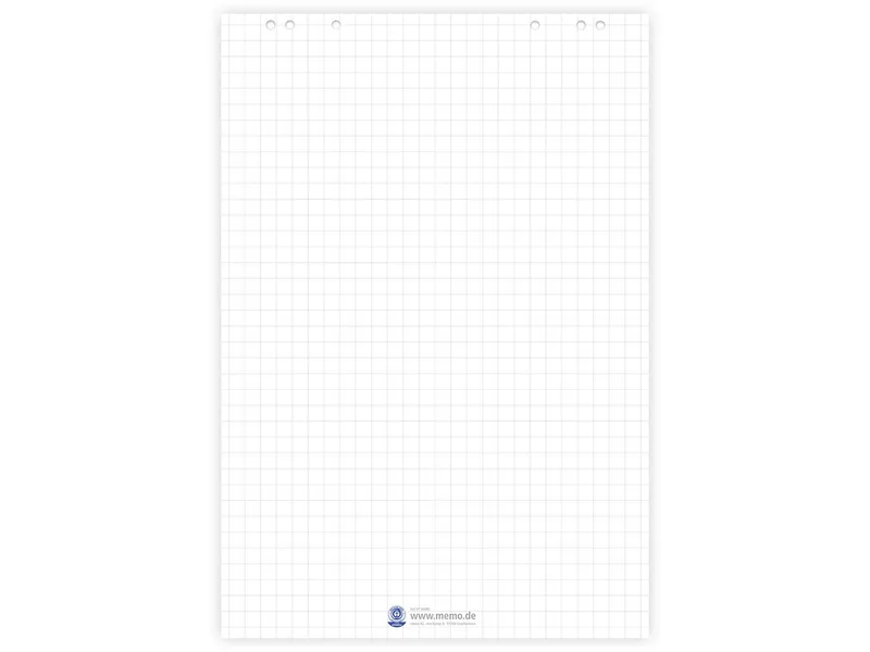 Memo 5 memo Recycling-Flipchartblöcke, kariert, 20 Blatt, 80 g/m² – Produktbild 1 von 1