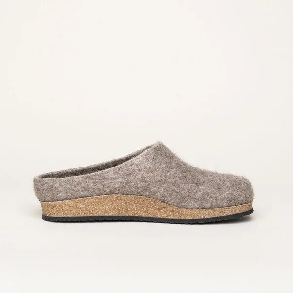 Stegmann Stegmann Filzclog 108 aus 100% seltenen Wollen - Hausschuhe für Damen & Herren - Pantoffeln mit Kork Sohle, Natural, – Produktbild 7 von 8