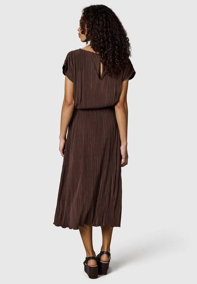 ragwear ragwear Plisseekleid Galit YOUMODO Lockeres Plissee-Sommerkleid, Braun, – Produktbild 3 von 5