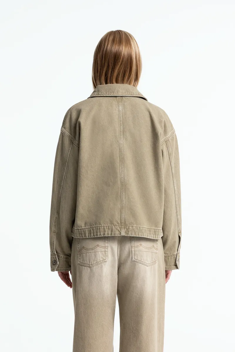 Kings Of Indigo Kings of Indigo Damen vegan Jacke Ingrid Retro Beige Clean, Beige, – Produktbild 2 von 2