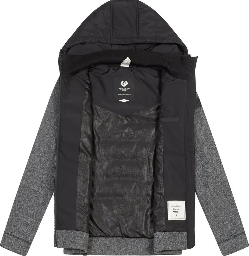 ragwear ragwear Steppjacke Doryan Mel Coole Herren Outdoorjacke mit weichen Ärmeln, Schwarz, – Produktbild 1 von 4