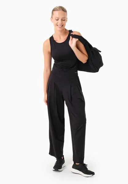 ORGANICATION ORGANICATION PEENY | Weit geschnittene Hose aus recyceltem Polyamid, Black, – Produktbild 1 von 3
