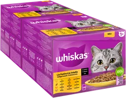 Whiskas Whiskas Portionsbeutel Multipack Vorratspack 1+ Geflügel Auswahl in Sauce 24 x 85g – Produktbild 1 von 1