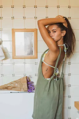 Vanilla Sand Vanilla Sand Damen vegan Playsuit My Go To Plain Plants Grün – Produktbild 1 von 1