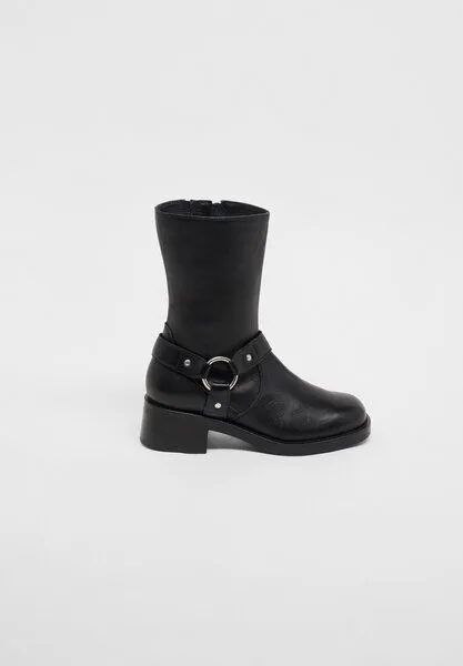 LANIUS LANIUS Biker Boot aus vegetabil gegerbtem Leder, Black (schwarz), – Produktbild 3 von 3