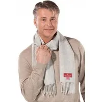 Apu Kuntur Apu Kuntur 100% Alpaka Schal aus Peru - mit Fransen, Silber, – Produktbild 1 von 1