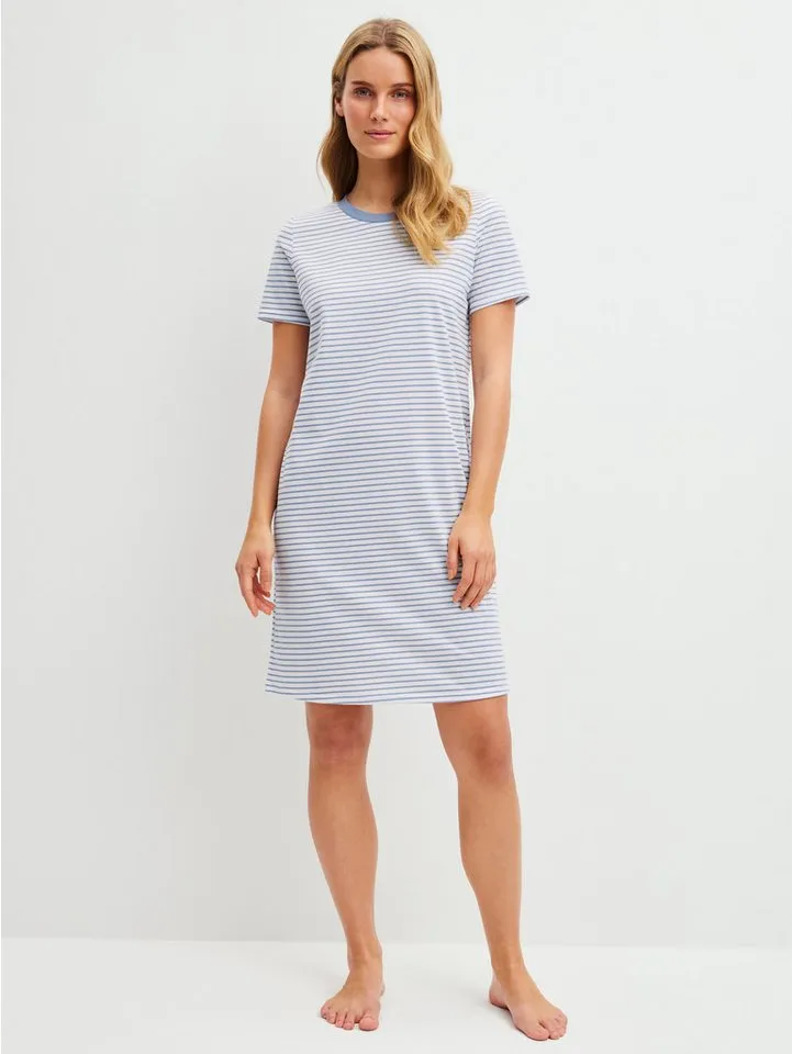CALIDA CALIDA Nachthemd Cotton Special Damen (1-tlg) 95cm Länge, weich, leichter Fall, Blau, – Produktbild 3 von 4