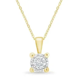 Eppi Eppi Goldener Anhänger mit synthetischem Diamanten Yasu – Produktbild 1 von 1